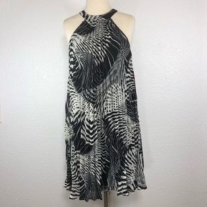 Betsey Johnson Pleated Sleeveless Halter Dress